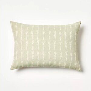 Threshold Studio McGee Oversize Woven Carrot Lumbar Throw Pillow Sage - Easter